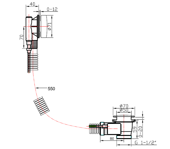 NIB100B SPA drainer drawing