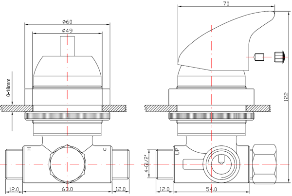 AMD002 pedicure spa faucet drawing