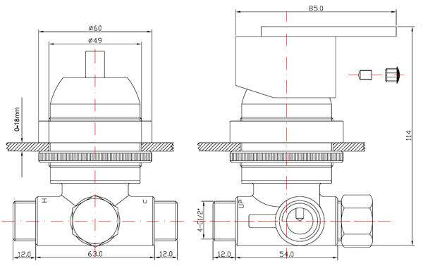 AMD003 Pedicure spa faucet drawing