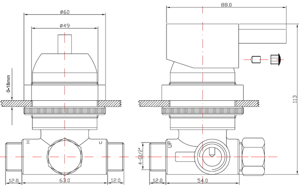 AMD006 Pedicure spa faucet drawing