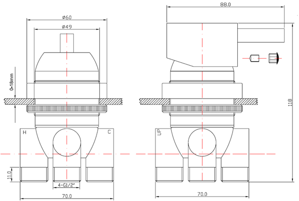 AMD106 SPA Faucet drawing