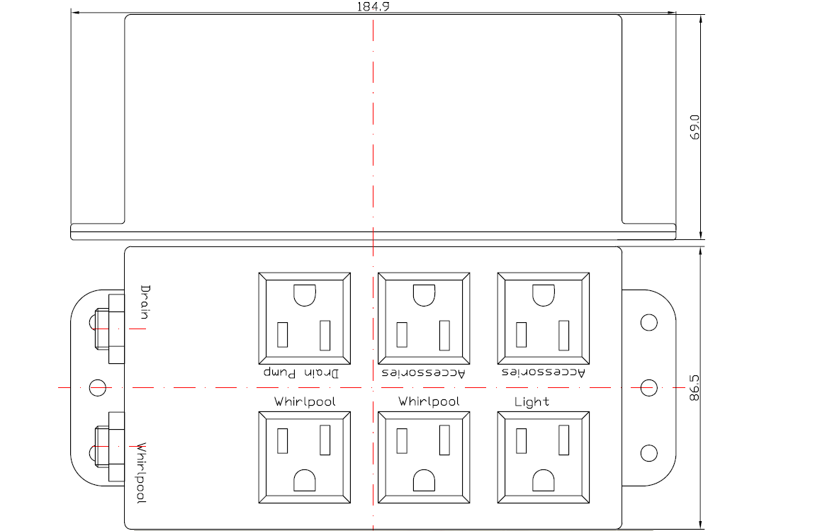 ECB62B electric control box drawing