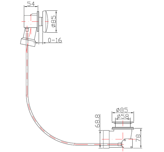 NIB200 SPA drainer drawing