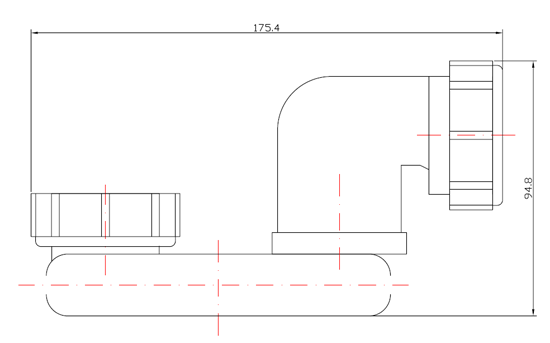 PT002 P-trap drawing